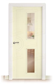 Puerta Maciza Combilac PL-1600 V2 de Interior Lacada Blanco Perla