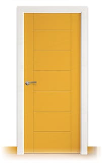 Puerta Maciza Combilac PL-3200 de Interior Lacada Amarillo Melón