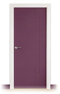 Puerta Maciza Combilac PL-4500 de Interior Lacada Rojo Lila