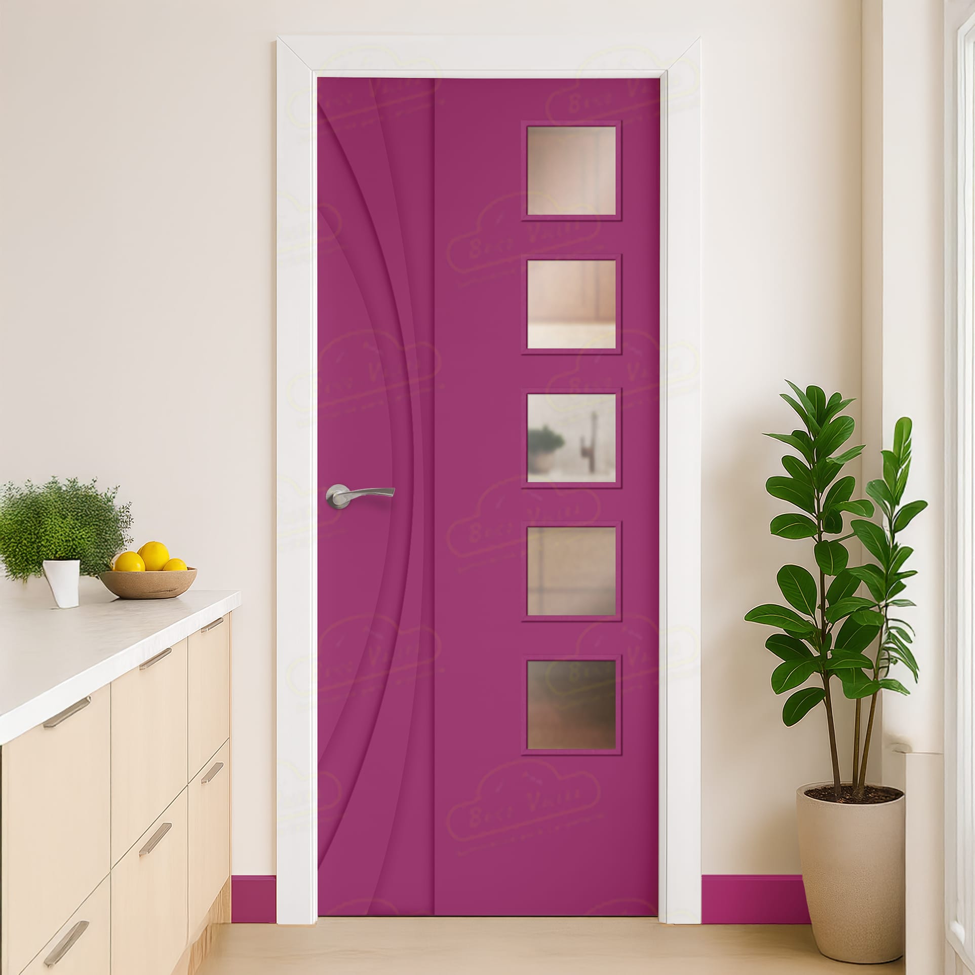 Puerta Maciza Combilac PL-Madrid BV5L de Interior Lacada Purpura Trafico