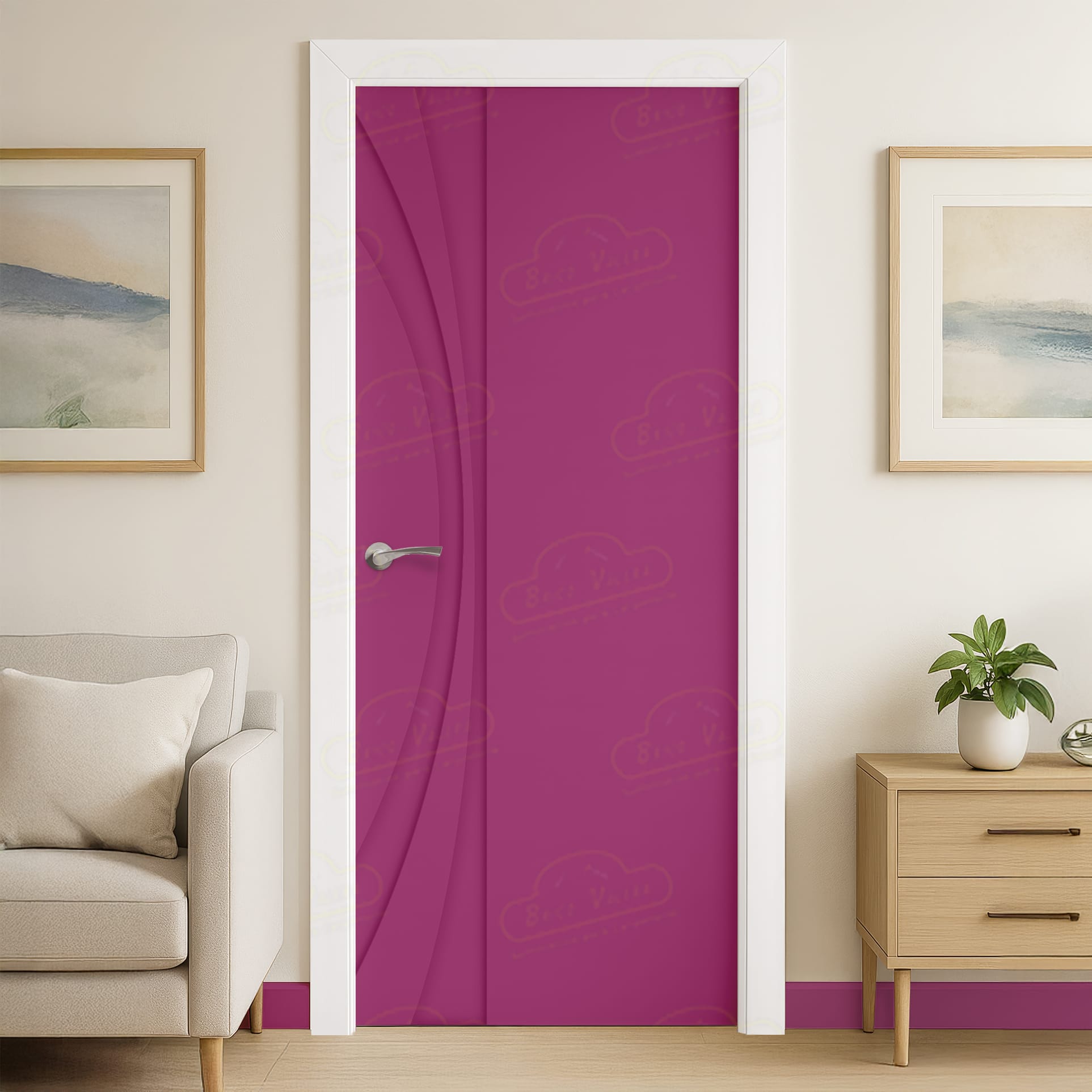 Puerta Maciza Combilac PL-Madrid de Interior Lacada Purpura Trafico