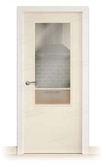 Puerta Maciza Combilac PL1 Zv1 de Interior Lacada Blanco Crema