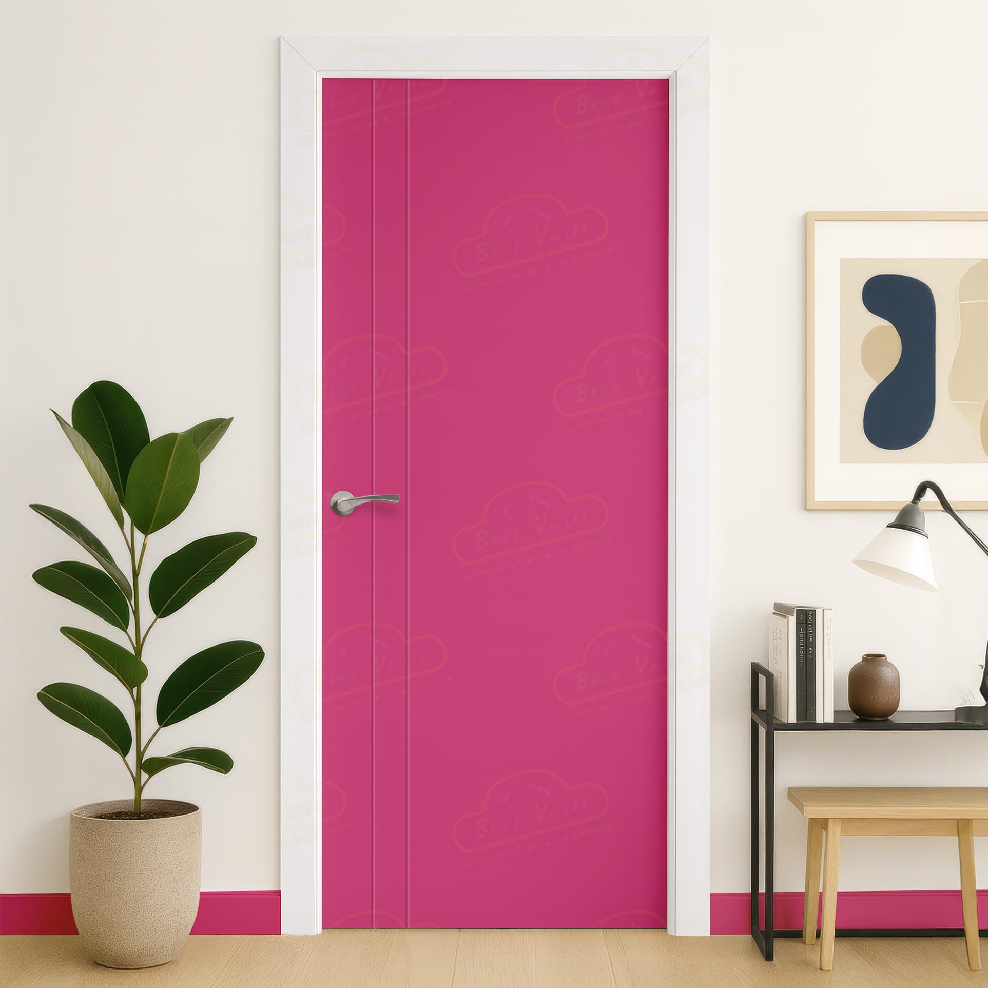 Puerta Maciza Combilac PV2 de Interior Lacada Magenta Tele
