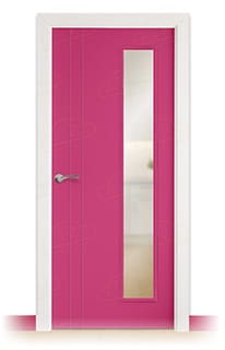 Puerta Maciza Combilac PV2 V1L de Interior Lacada Magenta Tele