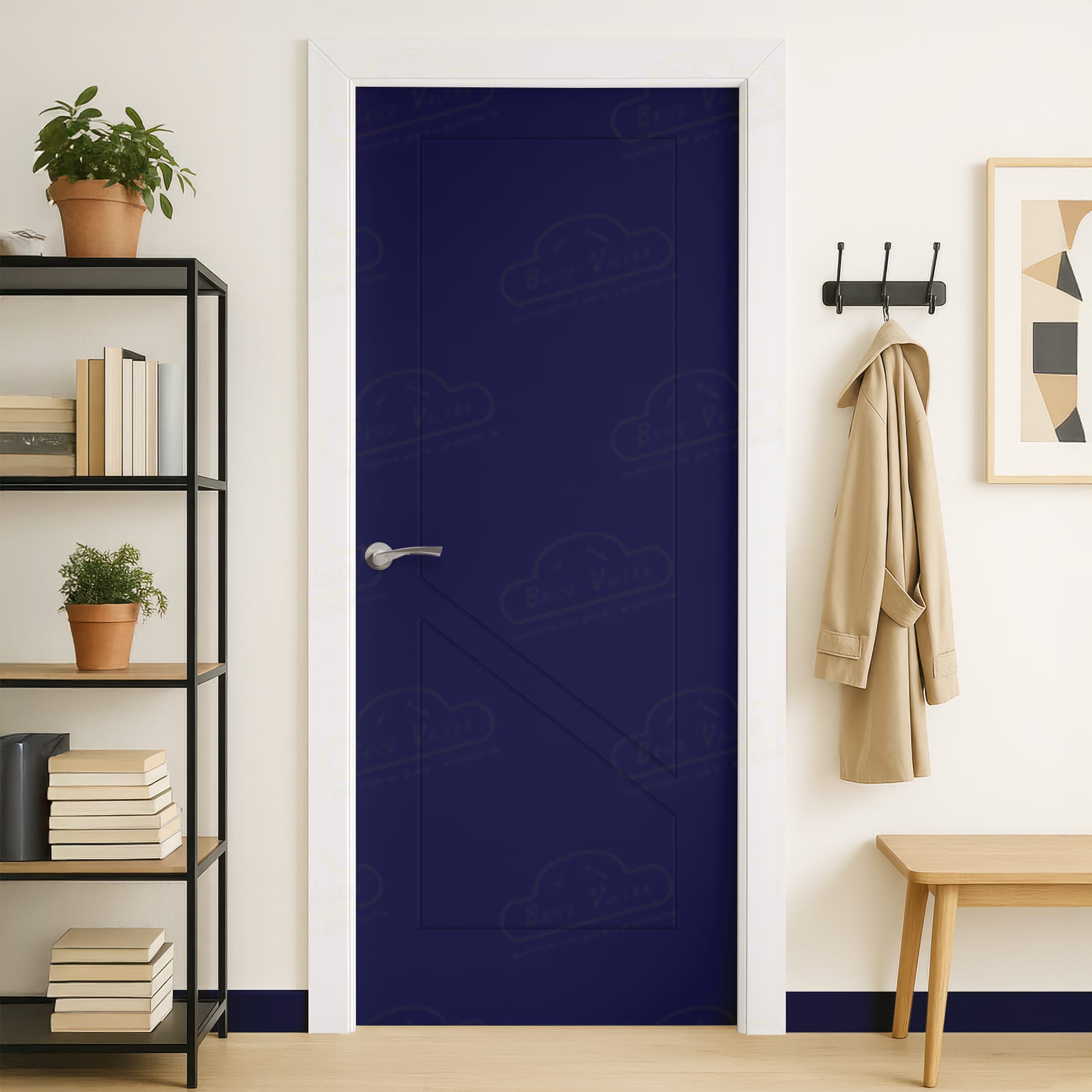Puerta Maciza Combilac PV200 de Interior Lacada Azul Ultramar