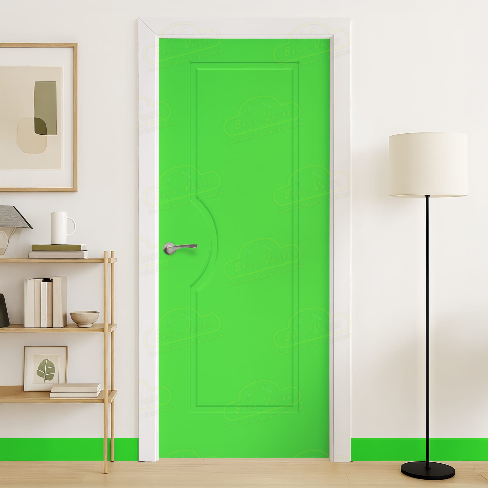 Puerta Maciza Combilac Royal de Interior Lacada Verde Puro
