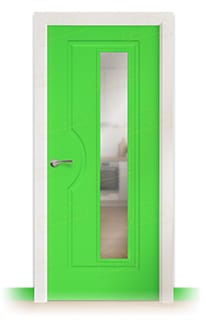 Puerta Maciza Combilac Royal V1L de Interior Lacada Verde Puro