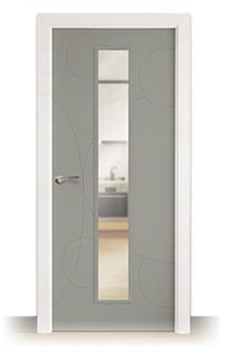 Puerta Maciza Combilac Universo V1C de Interior Lacada Gris Señales