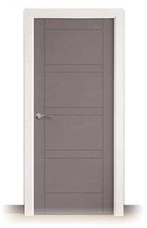 Puerta Maciza Combilac Valencia de Interior Lacada Gris Platino