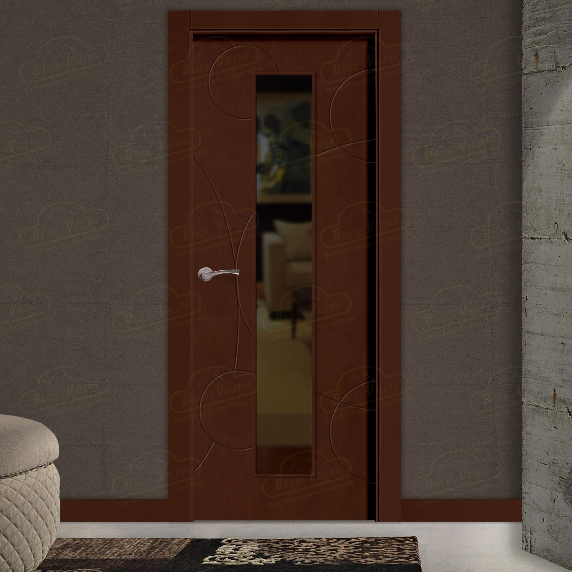 Puerta Premium UNIVERSO-V1C Lacada RAL de Interior en Block (Maciza)
