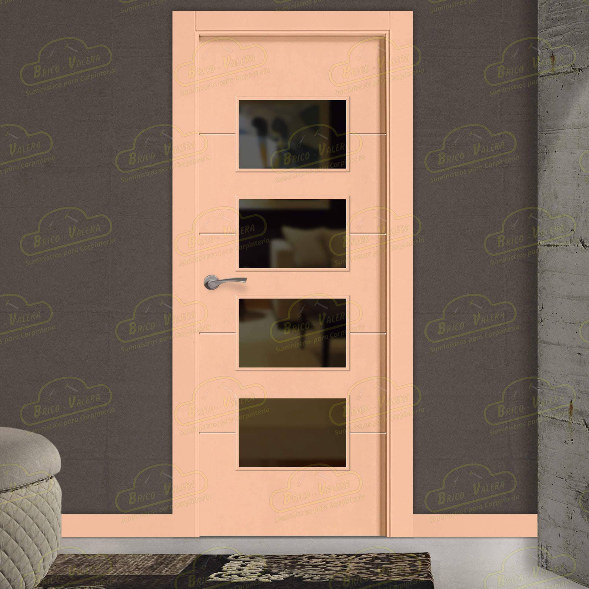 Puerta Premium PVT5-BV4 Lacada Pantone 2024 de Interior en Block (Maciza)