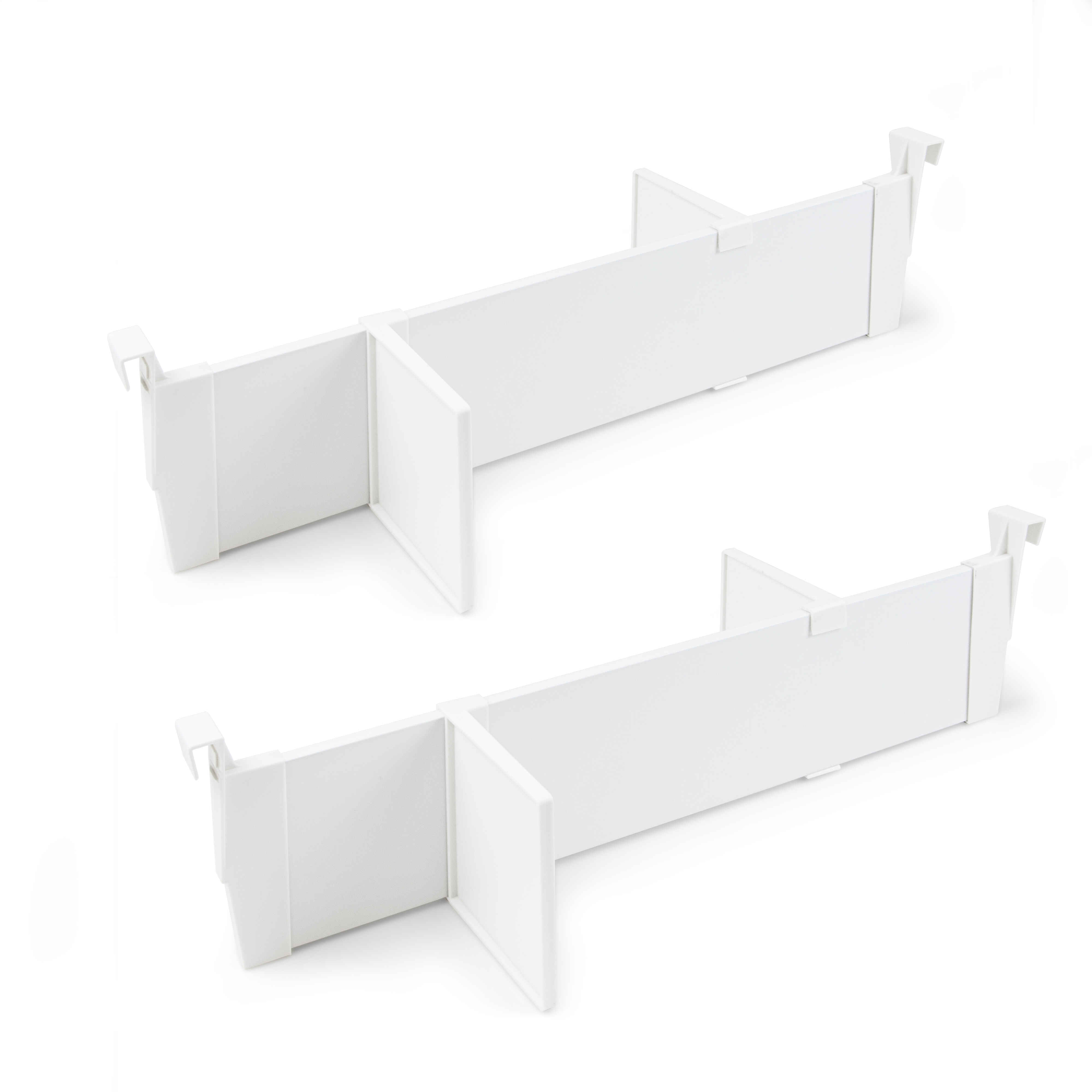 Juego de divisores para interior de cajones Vertex-Concept, 600, Pintado blanco, Plástico y Aluminio