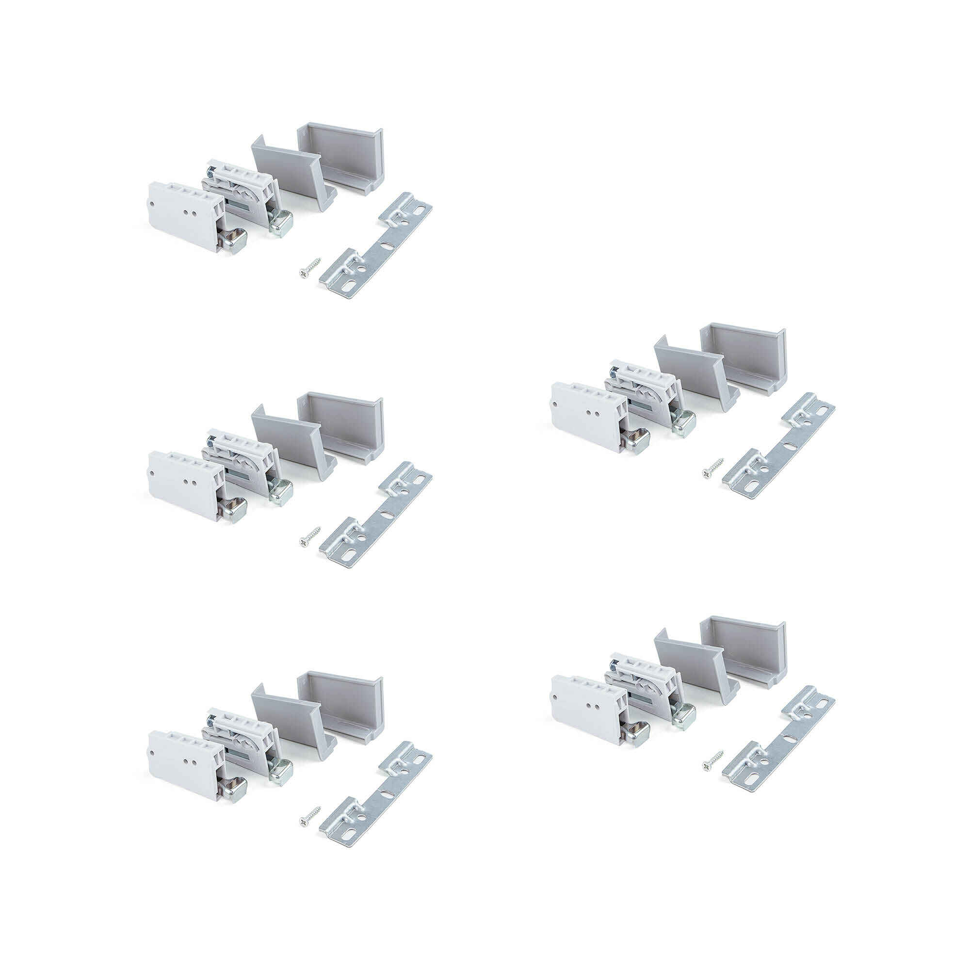 Colgador para módulos altos Hook, Plástico gris, Acero y Plástico