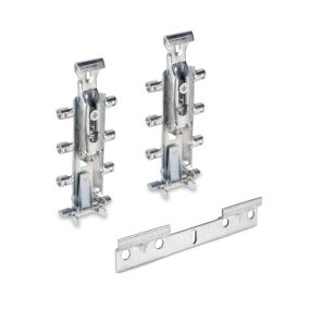 Kit de colgadores ocultos para módulos altos Levelup 3 con pletina, Acero, Cincado