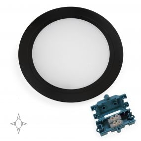 Luminaria LED Mizar para empotrar en muebles sin necesidad de convertidor (AC 230V 50Hz), 84, Pintado negro