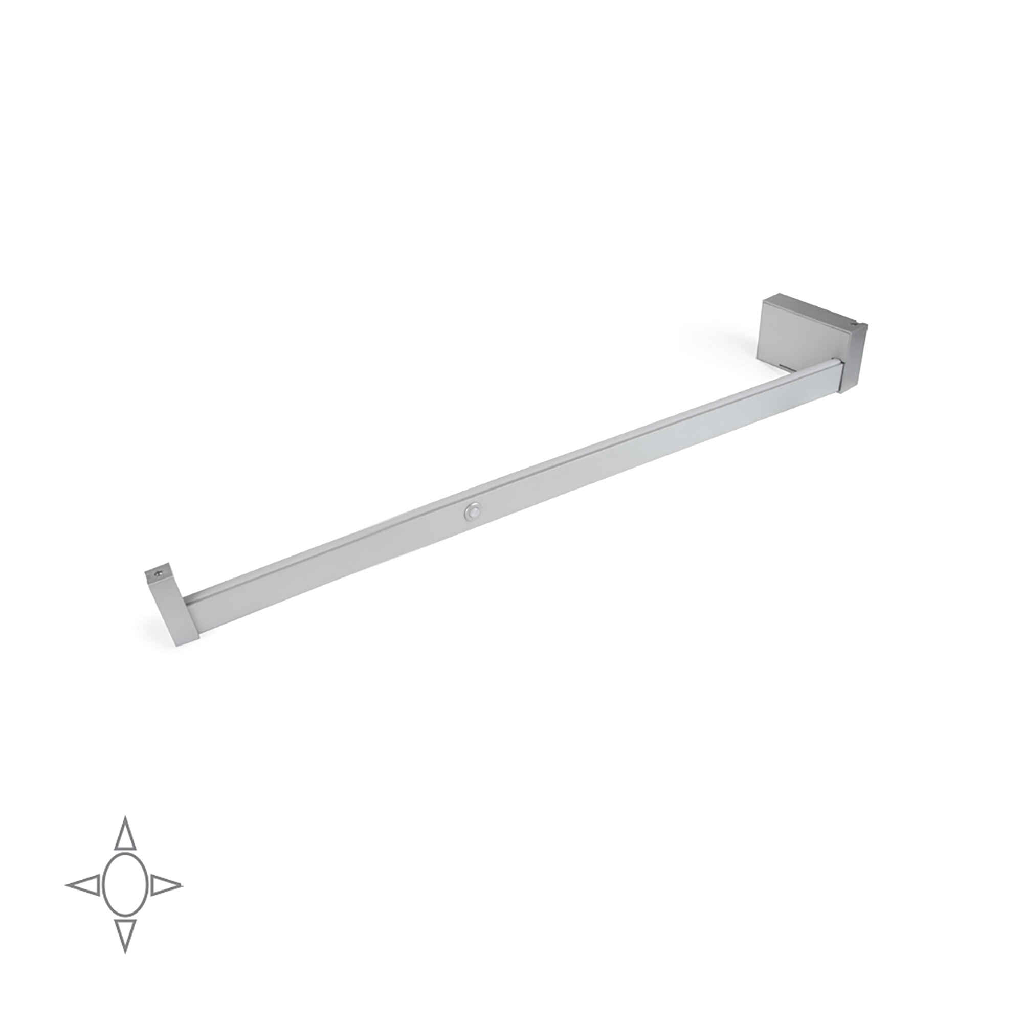 Barra para armario con luz LED Castor, batería extraible y sensor de movimiento, 558, Anodizado mate