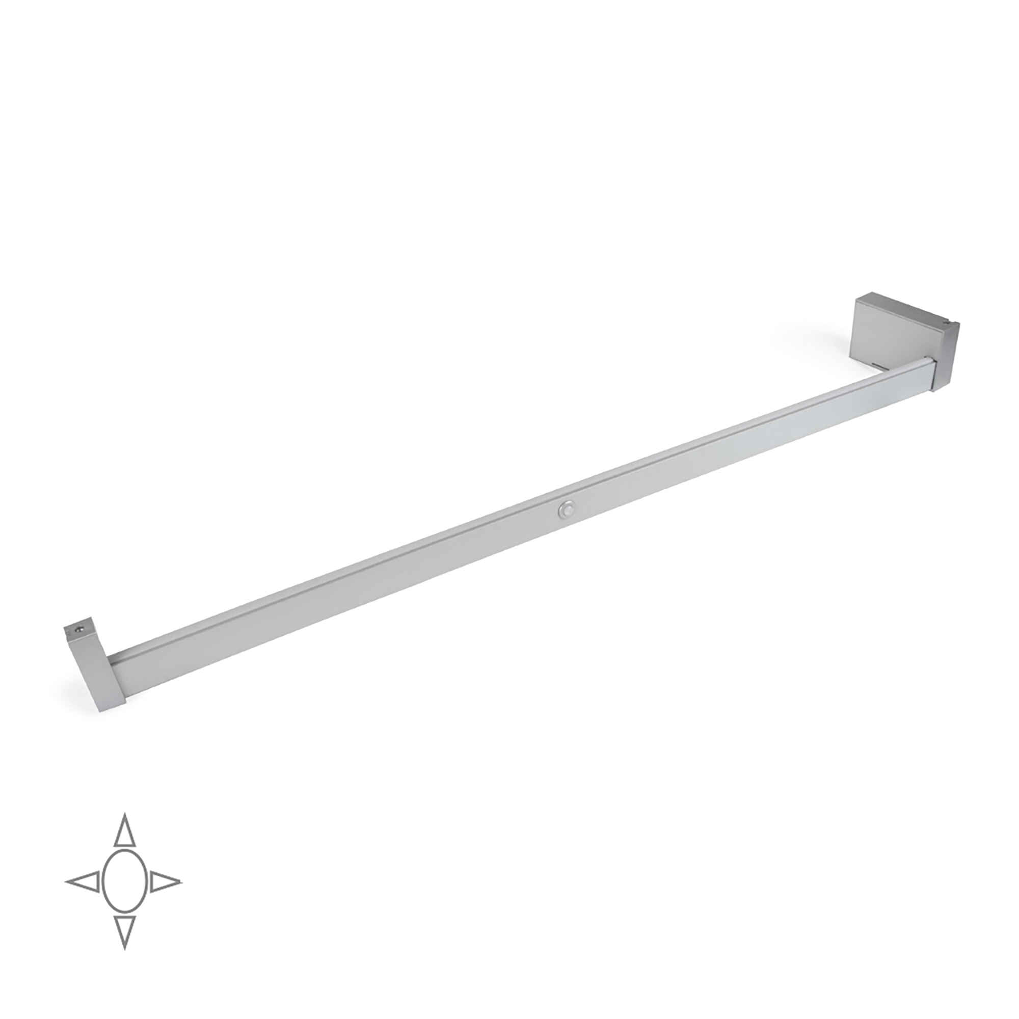 Barra para armario con luz LED Castor, batería extraible y sensor de movimiento, 1.008, Anodizado mate