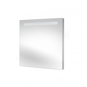 Espejo de baño Pegasus con iluminación LED frontal (AC 230V 50Hz), 6 W, Aluminio y Cristal