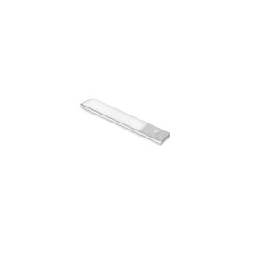 Aplique LED recargable por USB Kaus con sensor de movimiento, L 240 mm, Anodizado mate, Plástico y Aluminio