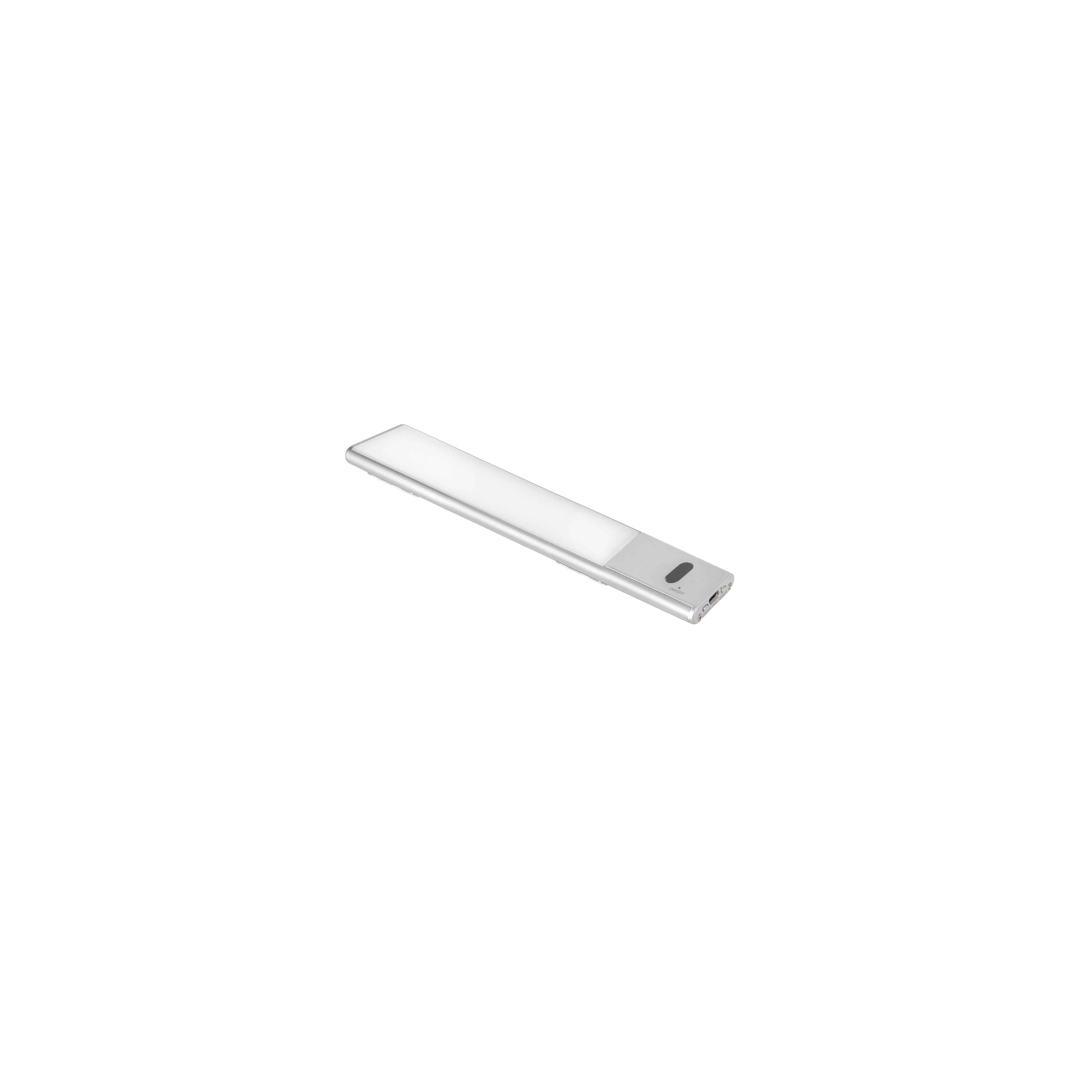 Aplique LED recargable por USB Kaus con sensor táctil de proximidad, L 240 mm, Anodizado mate, Plástico y Aluminio