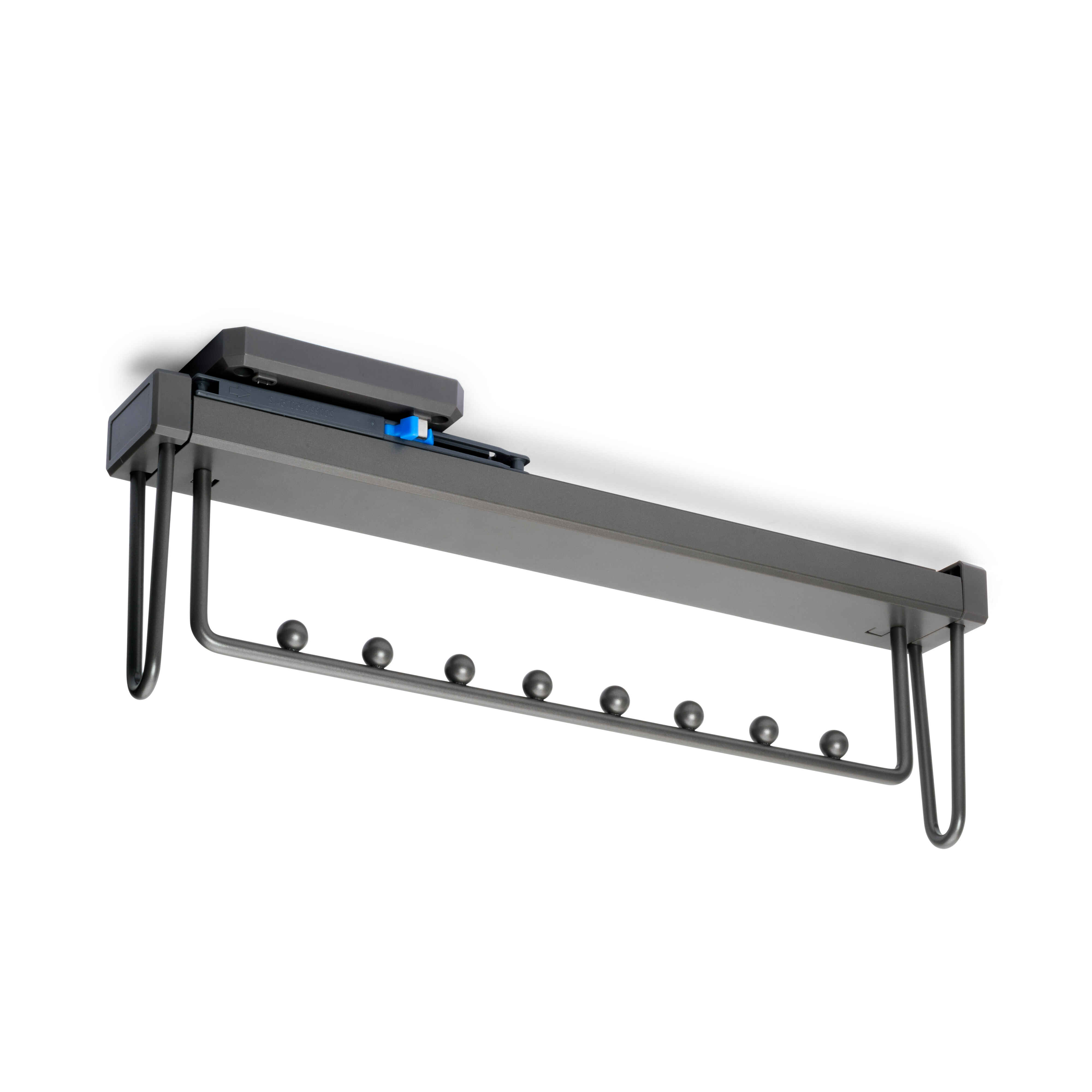 Colgador extraíble para armario Quartz, Plástico y Aluminio, Titanio