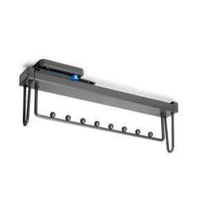 Colgador extraíble para armario Quartz, Plástico y Aluminio, Titanio