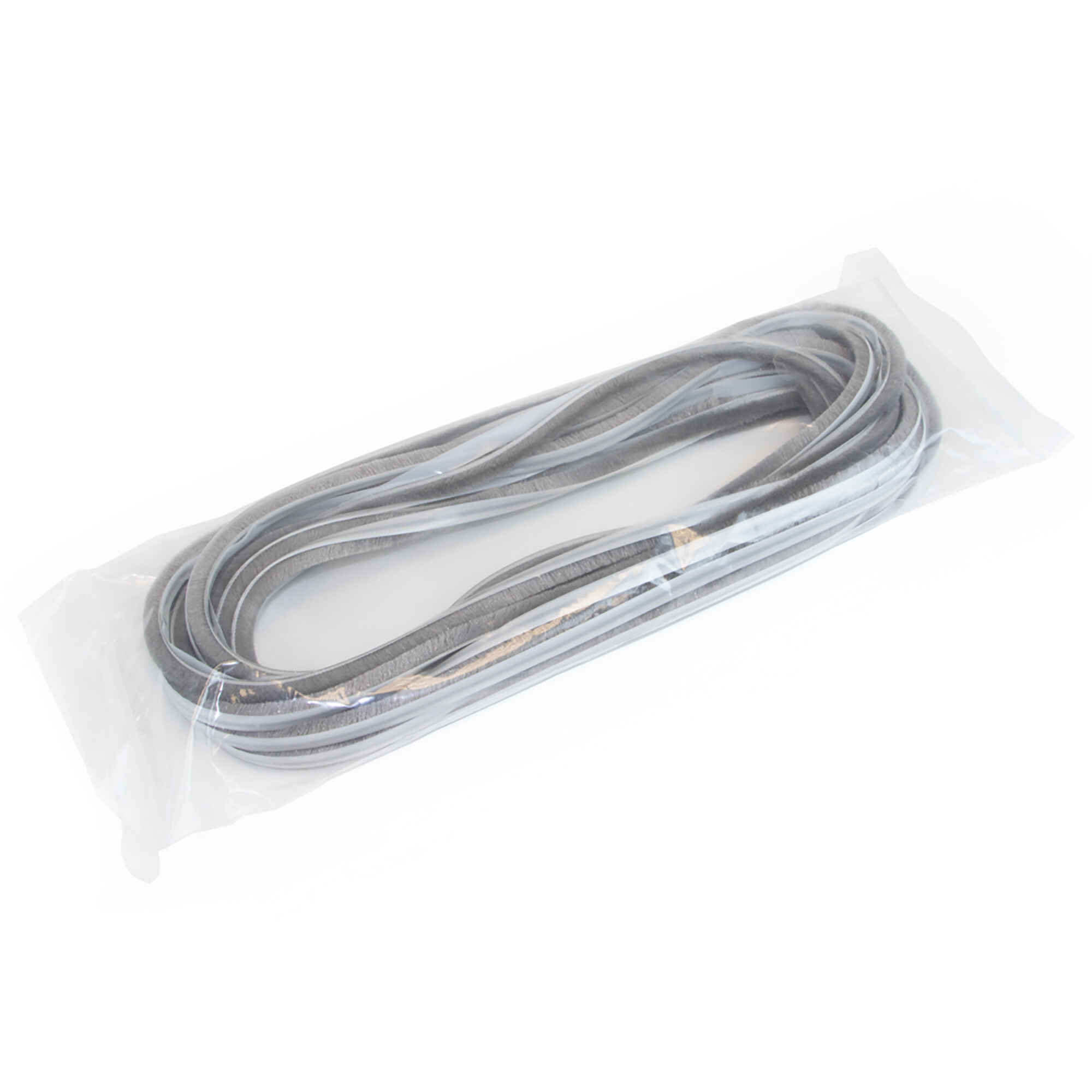 Burlete guardapolvo adhesivo, altura 17 mm, rollo de 10 m, Gris