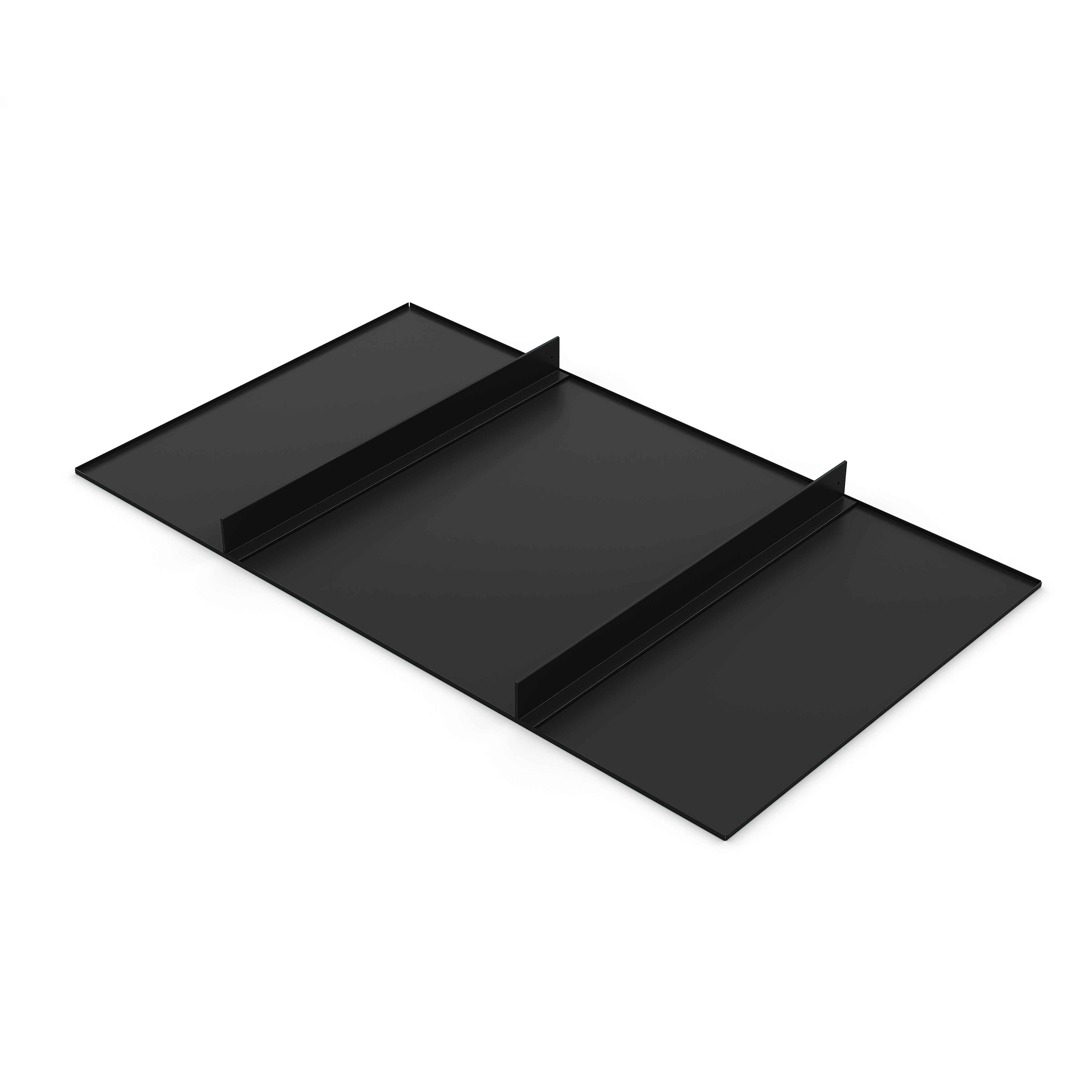 Bandeja o estante para armarios y vestidores Hack, 687 (M80), Pintado negro texturizado, Acero, 2 ud.