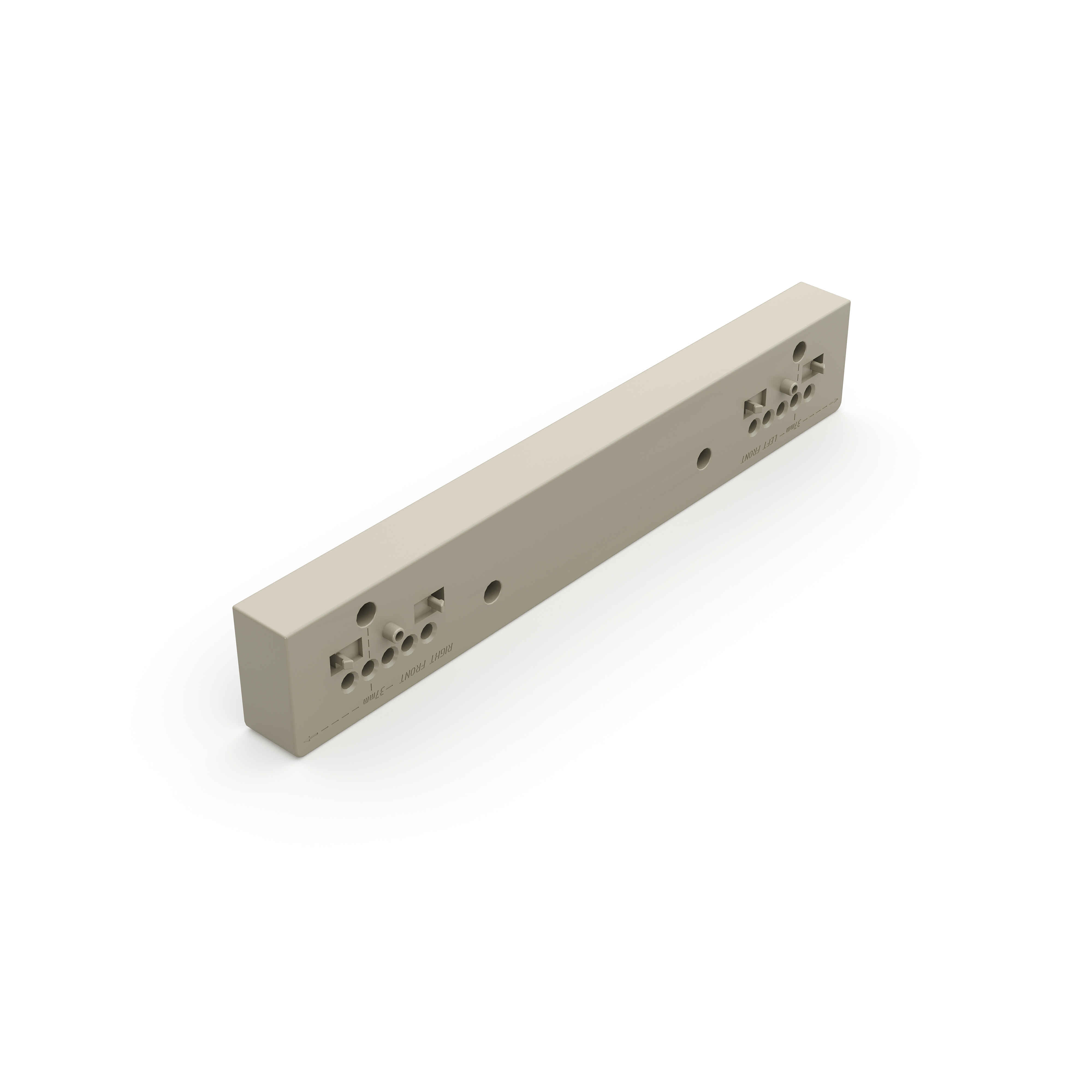 Juego de distanciadores laterales para bastidor Hack, Plástico color piedra, Plástico, 4 ud.