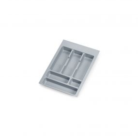 Cubertero Optima para cajón Universal, 400, Plástico gris, Plástico