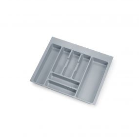 Cubertero Optima para cajón Universal, 600, Plástico gris, Plástico