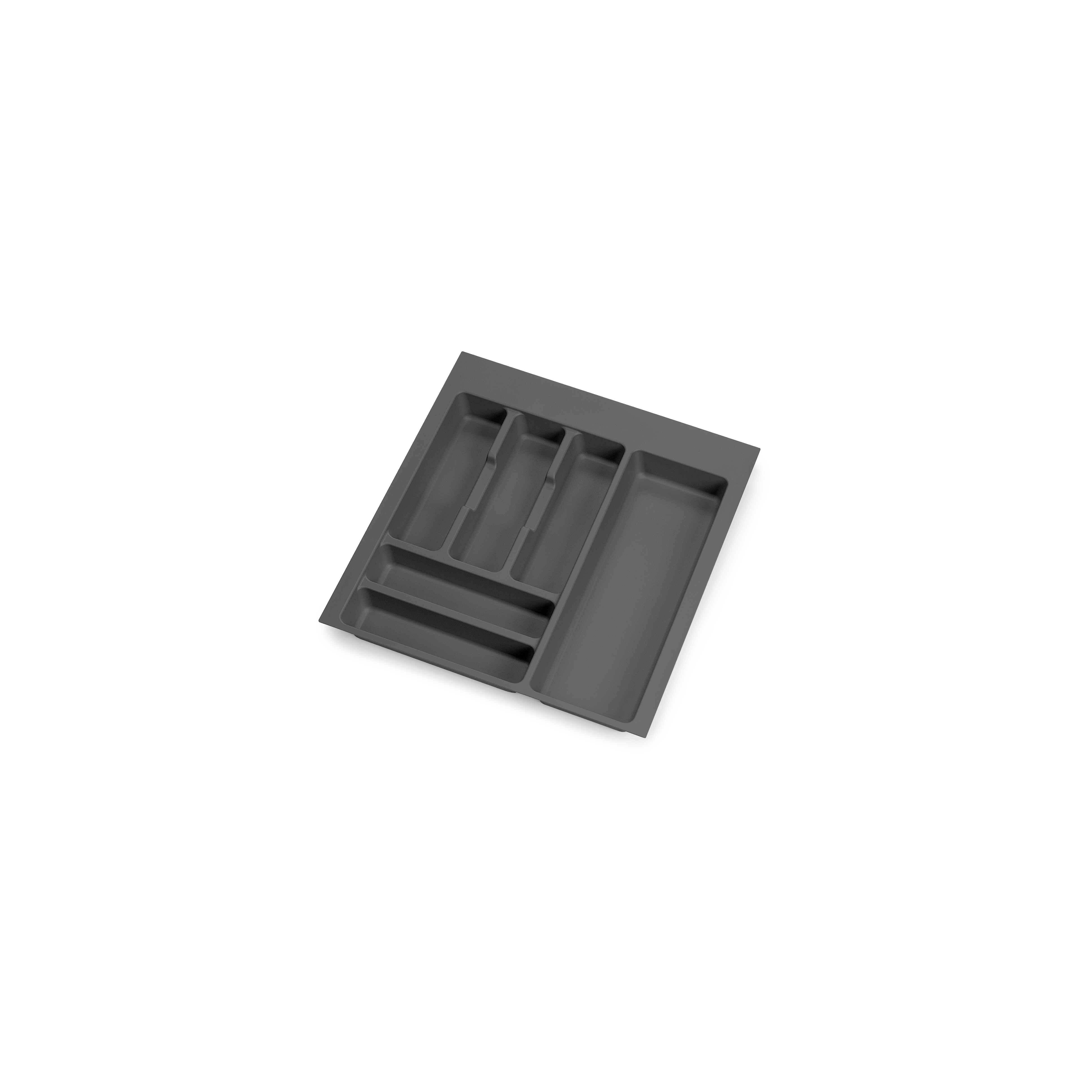 Cubertero Optima Vertex/Concept 500mm (Tablero 16mm), 500, Plástico gris antracita, Plástico