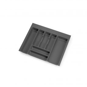 Cubertero Optima Vertex/Concept 500mm (Tablero 16mm), 600, Plástico gris antracita, Plástico