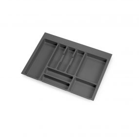 Cubertero Optima Vertex/Concept 500mm (Tablero 16mm), 700, Plástico gris antracita, Plástico
