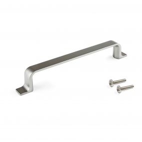 Tirador para mueble Kobe, 128, Níquel satinado, Zamak