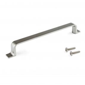 Tirador para mueble Kobe, 160, Níquel satinado, Zamak