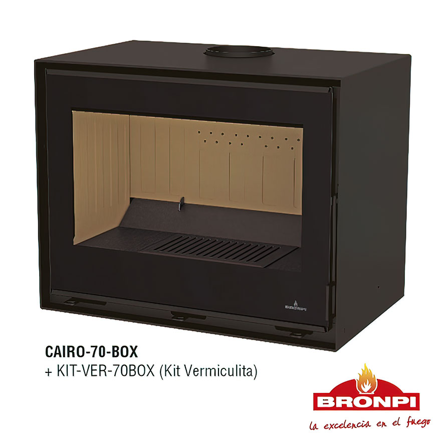 Estufa de Leña Insertable Cairo 70 Box (Bronpi)