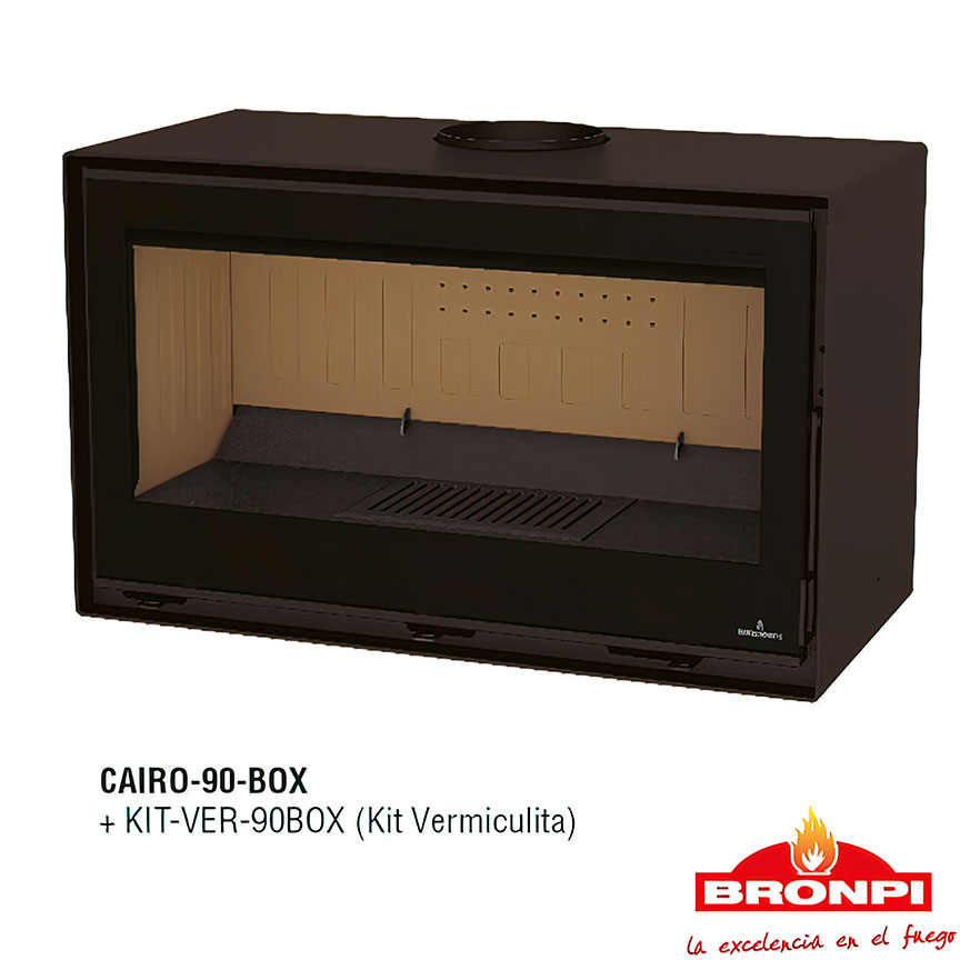 Estufa de Leña Insertable Cairo 90 Box (Bronpi)