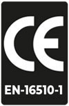 CE: CE: Marcado europeo que acredita que el producto cumple con los requisitos legales y técnicos. UNE-EN-CE-16510-1: Norma Europea para aparatos independientes que utilizan combustibles sólidos. CE/EN-16510-1