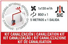 Kit canalización para estufas KIT-C-9N