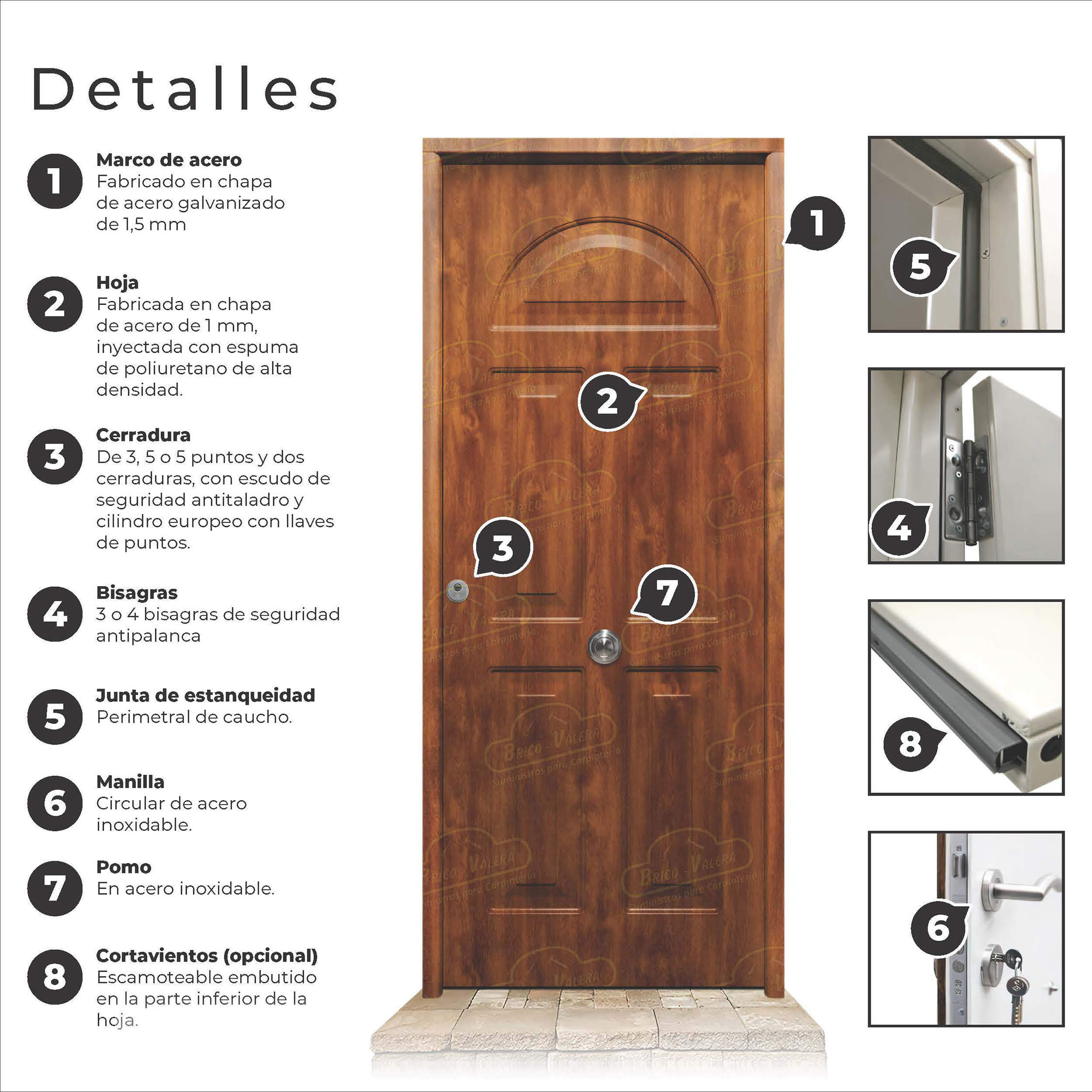 Puerta Galvanizada Coral / 1110 Embero Saga 100