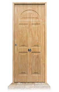 Puerta Galvanizada Coral / 1110 Roble Saga 100