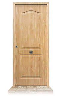 Puerta Galvanizada Semiprovenzal / 1110 Roble Saga 100