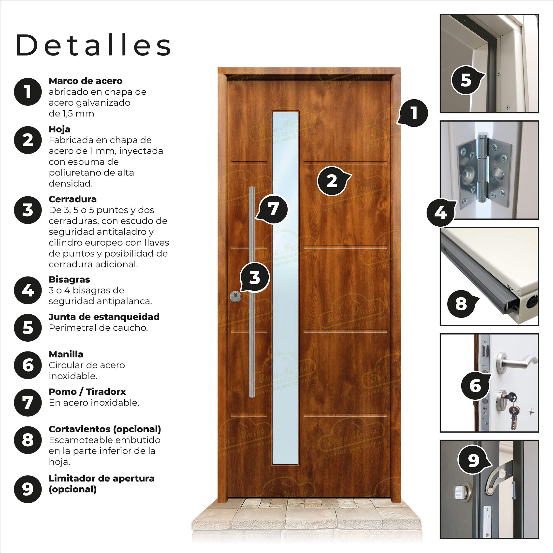 Puerta Galvanizada Cintia-CRL / 1110 Cristal Embero Saga 100