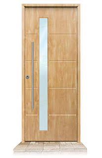 Puerta Galvanizada Cintia-CRL / 1110 Cristal Roble Saga 100