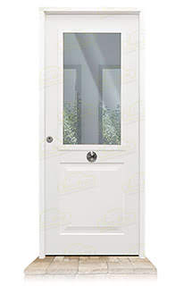 Puerta Clas-CR / 1110 Saga 100 Cristal Blanca (Cara Interior Lisa)