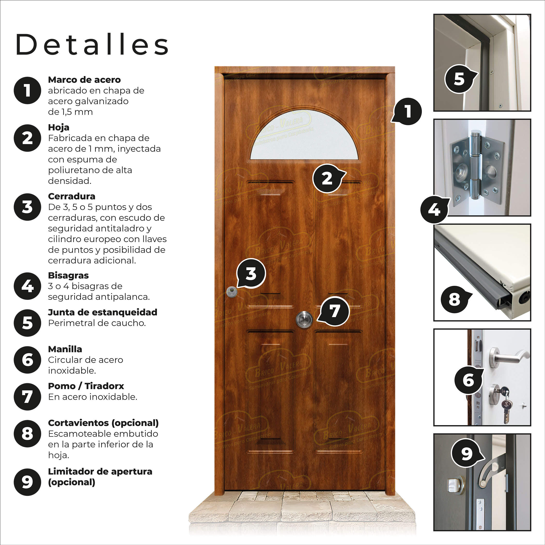 Puerta Galvanizada Coral-CR / Coral-Cr Cristal Embero Saga 100