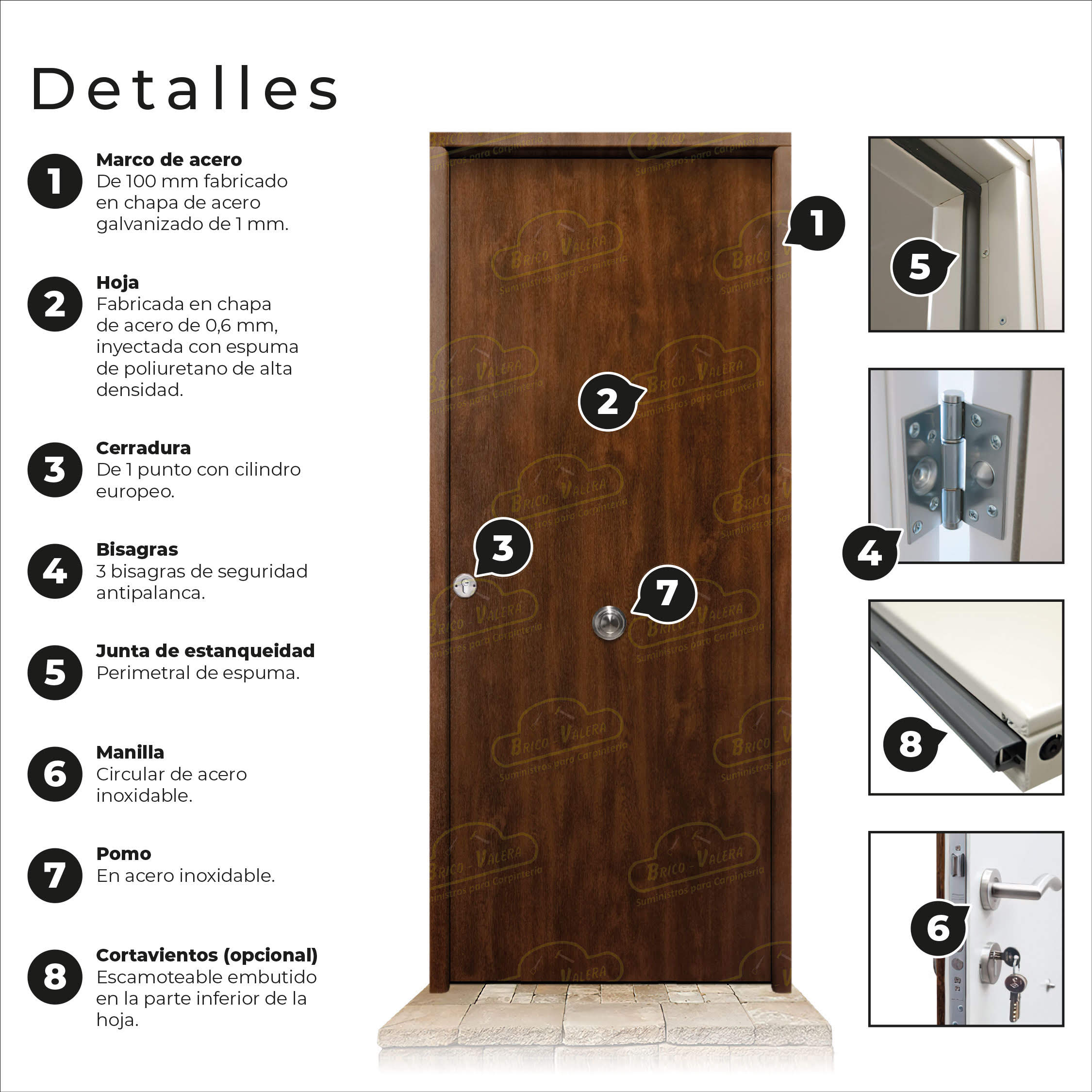 Puerta Galvanizada 1110 LM Roble Viejo Saga M-100