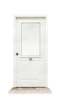 Puerta Clásica CR Libre Saga 100 Cristal de Exterior Galvanizada