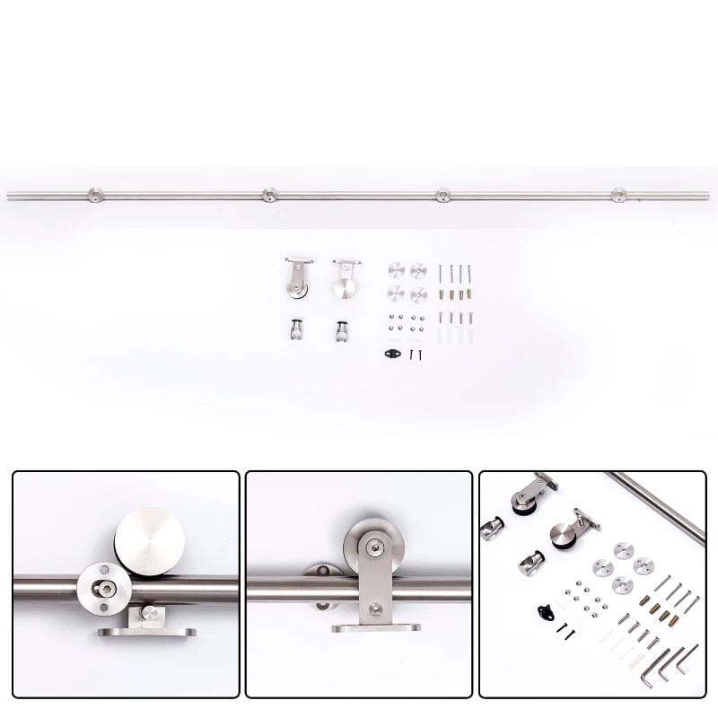 Kit Instalacion Puerta Corredera Madera Puertas Corredizas Riel Acero Inoxidable